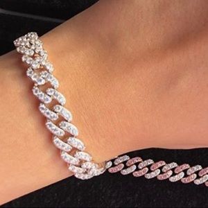 silver mini 7” cuban bracelet